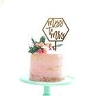Позолоченный Топпер для торта Miss to Mrs, украшение для вечевечерние НКИ, для свадьбы, юбилея, в рустикальном стиле, для свадебного торта, девичвечерние, вечеринки