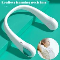 portable hanging neck fan cooler wearable leafless small electric fan for home outdoor sports walking fan cooler cooling product