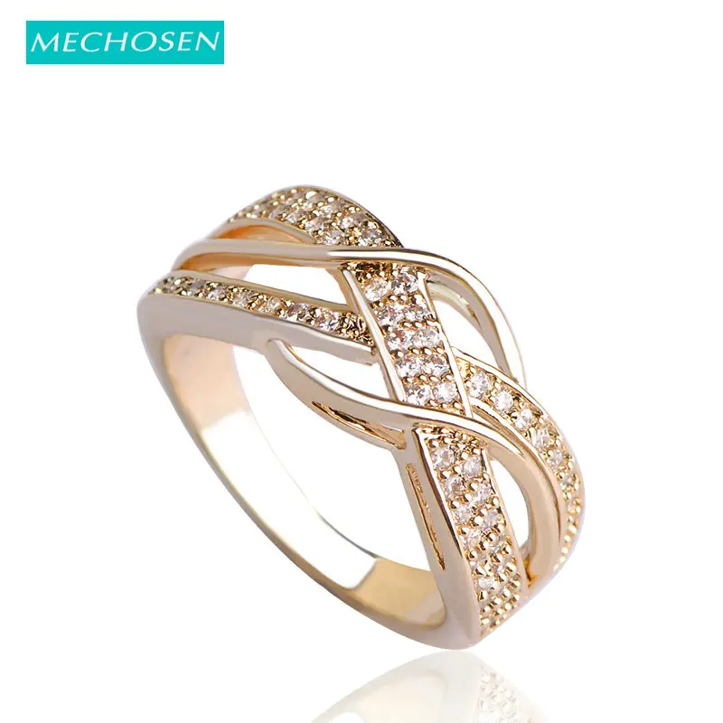 MECHOSEN кавайные кубические циркониевые кольца для мужчин и женщин ювелирные