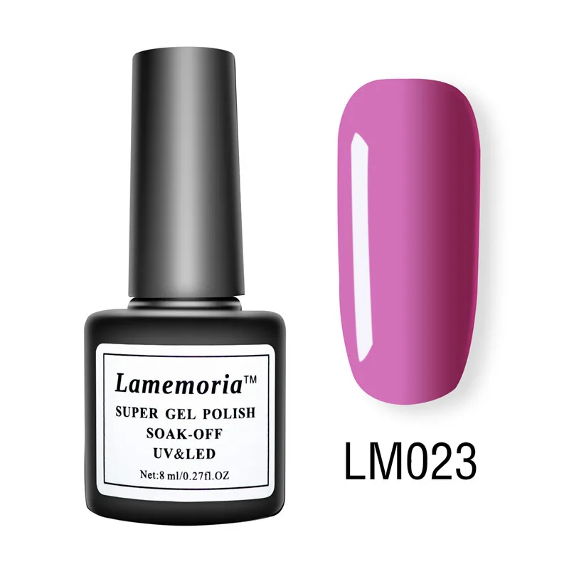 LM023 8 мл УФ-гель Лаки лак для ногтей, набор для маникюра, покрытие для ногтей, полустойкое к полу постоянный Гибридный рисунки на ногтях с открытыми премьер-чистый цветной Гель-лак для ногтей - Цвет: LM023