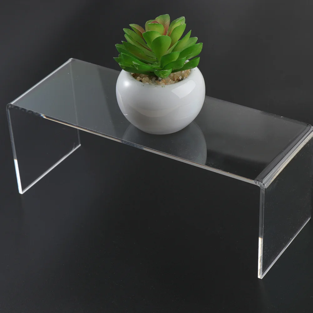 

3PCS Acrylic Display Shoe Risers Clear Retail Display Stand U Shaped Shelf Showcase Rack for Bag Cosmetic (S/M/L)