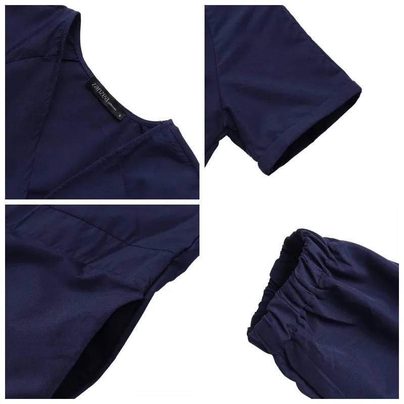 2022 ZANZEA Casual Harem Pants Women's Jumpsuits Fashion V Neck Button Playsuits Female Short Sleeve Romepers  Overalls