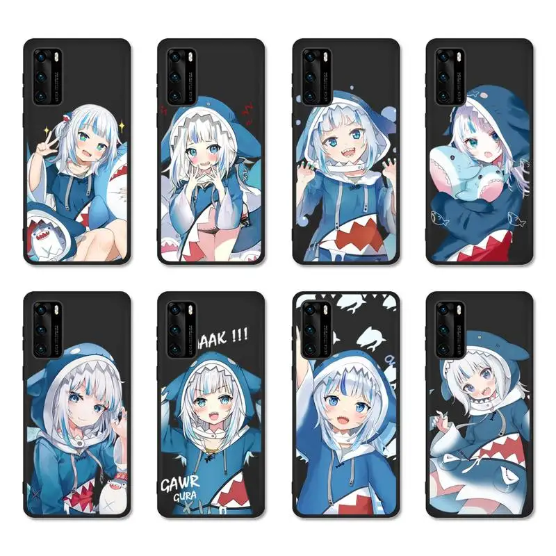 

Hololive Gawr Gura Anime Shark Girl Phone Case For Huawei P40 P30 P20 Pro P10 P9 Lite P Smart Z Silicone Cover Funda Coque