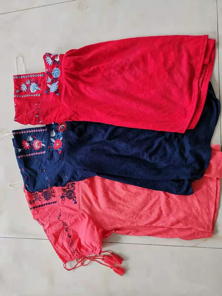 

Vintage Chic Embroidery Semitransparent Blouses Women Fashion Tassel Cuff Square Collar Shirts Female Chic Tops