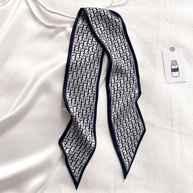 

Heart letters Fashion Silk Scarf for Women Korean Girls Bandanas Headband Ponytail Holder Bandanas Accessories Hair Scarf