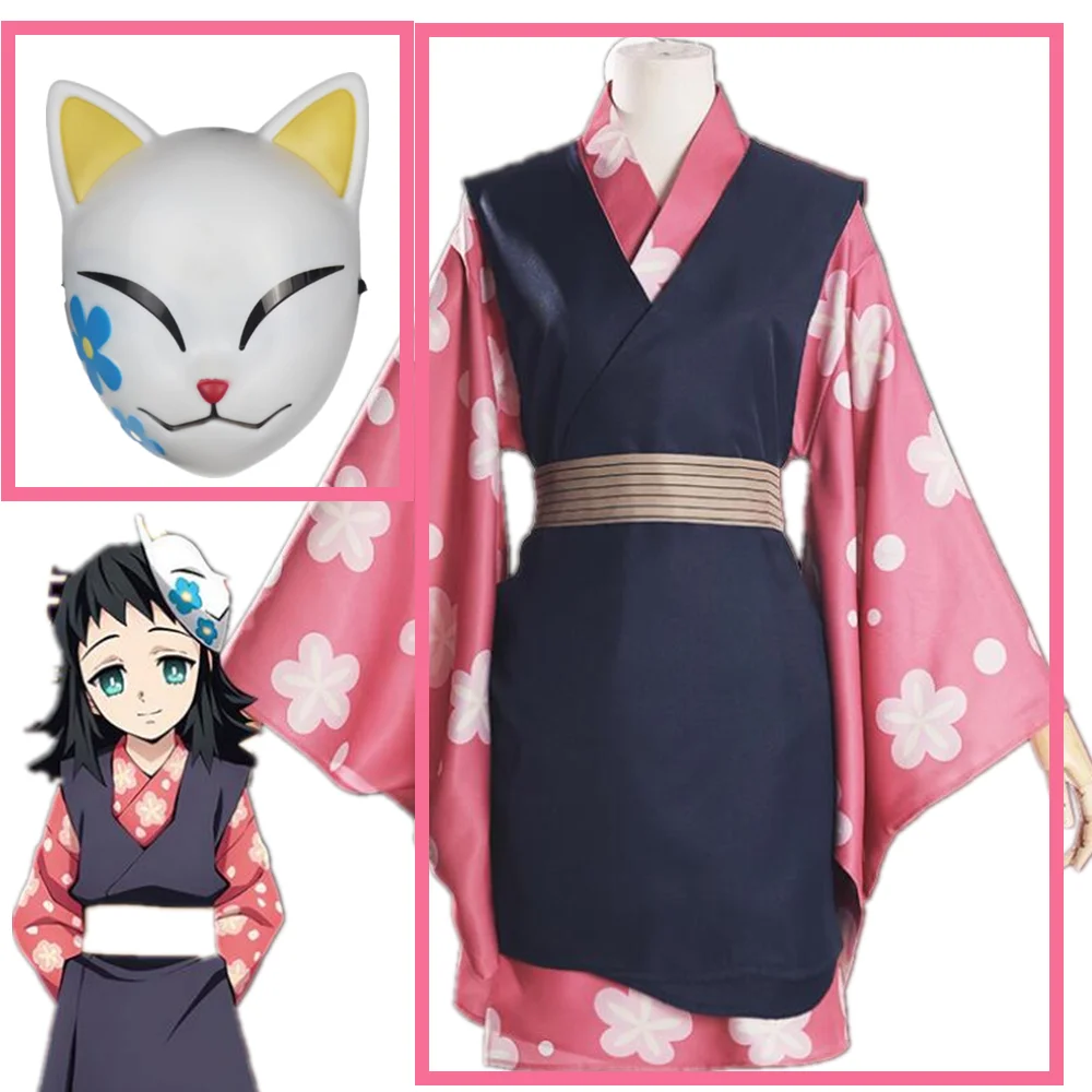 

Кимоно из аниме «рассекающий демонов», полный комплект кимоно no Yaiba Makomo, костюм для косплея, Униформа, парики, туфли, костюмы, платье, реквизи...