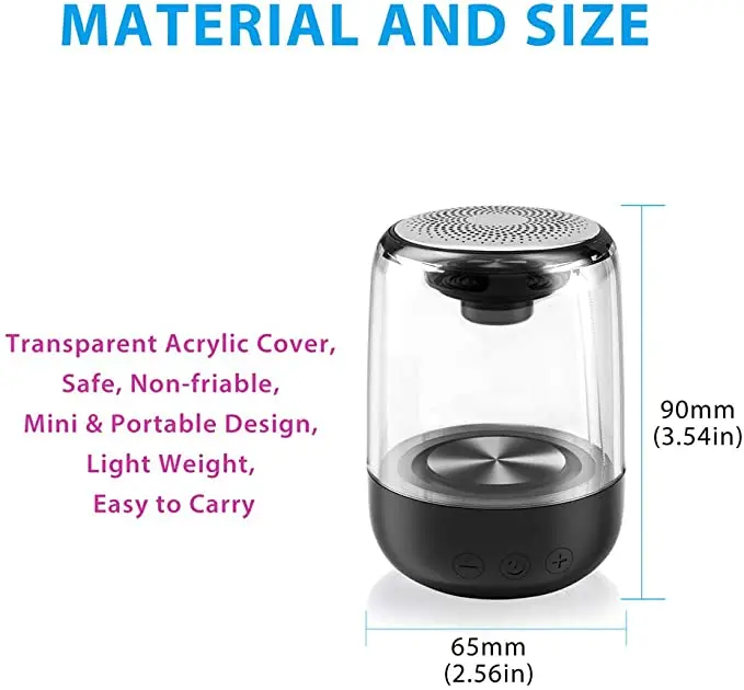 Портативный Bluetooth колонки Танцы светодиодный свет Беспроводной стерео