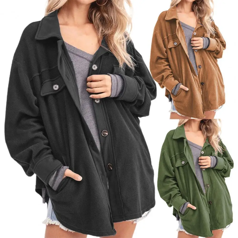 

Autumn Coat Solid Color All Match Single-breasted Chic Spring Coat Spring Coat for Going Out