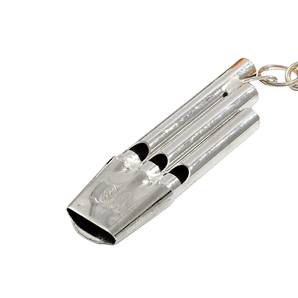

1Pc Whistle Triple Tube Stainless Steel Unique Emergency Whistle Loud Whistle Survival Whistles For Football Outdoor
