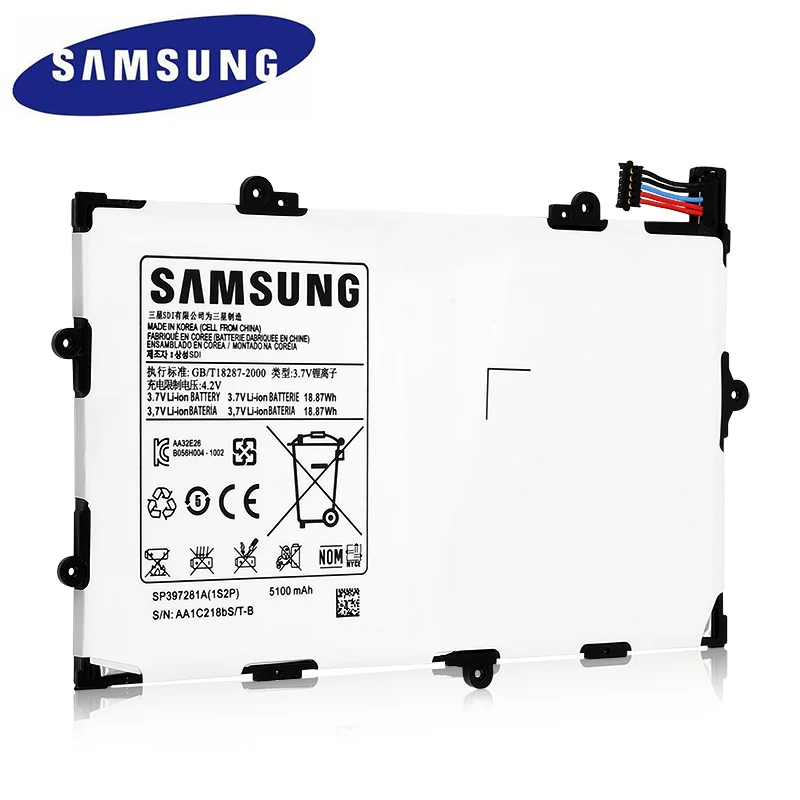 Оригинальный аккумулятор для планшета SP397281A Samsung Galaxy Tab 8. 0 i815 P6800 P6810 оригинальные