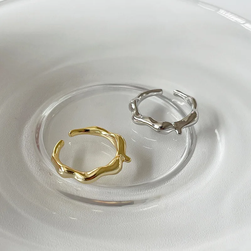 

2021 New Originality Liquid Lamination Rings for Woman and Man Modern Stylish Leisure Ring Open To Adjust Jewelry Wholesale