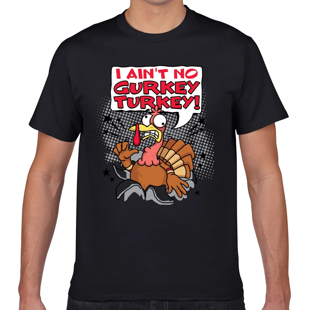 

Мужские футболки, повседневные Черные хлопковые мужские футболки для индейки