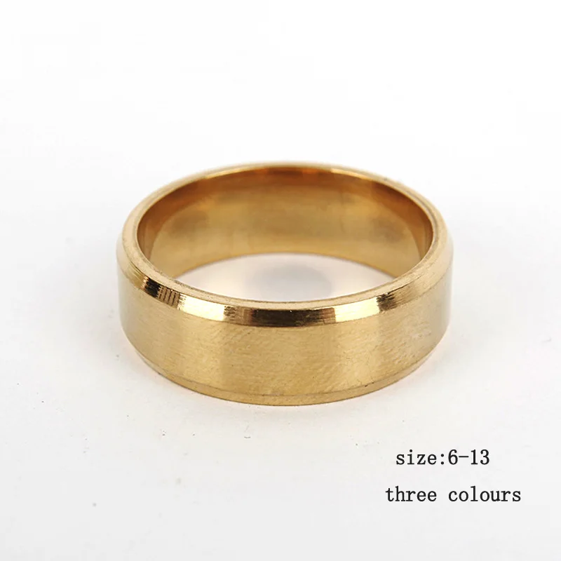8 мм широкий кольцо из нержавеющей стали 316L ювелирные изделия обручальное для