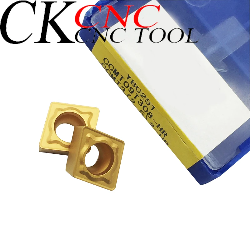 10 шт. CCMT09T308 HR YBC251 YBC351 cnc latheCCMT09T308 токарные инструменты карбидная вставка для