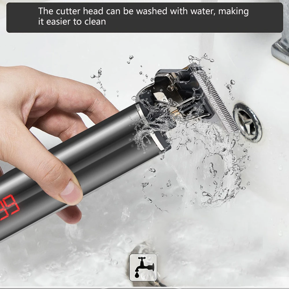 Машинка для стрижки волос USB перезаряжаемая 0 мм Беспроводная Бритва