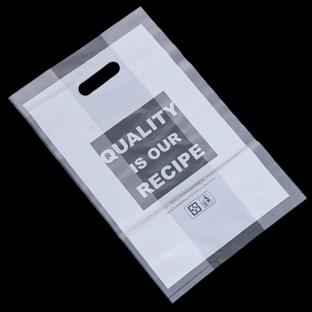 50 шт. прозрачный пластиковый подарочный мешок сумка для хранения одежды с ручкой