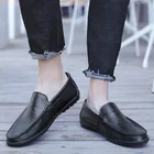 Мужские официальные модельные туфли, повседневные кожаные роскошные брендовые лоферы, дизайнерские модные туфли-лодочки, мужские мокасины, обувь для вождения черные