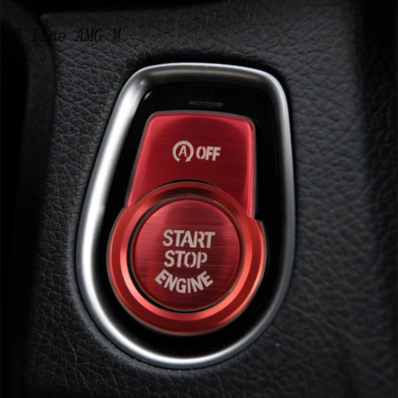 Araba Styling motor çalıştırma düğmesi kapağı değiştirin durdurma anahtarı aksesuarları anahtar dekor için BMW 1 2 3 4 serisi gt f20 F21 F30 F34 X1 F48