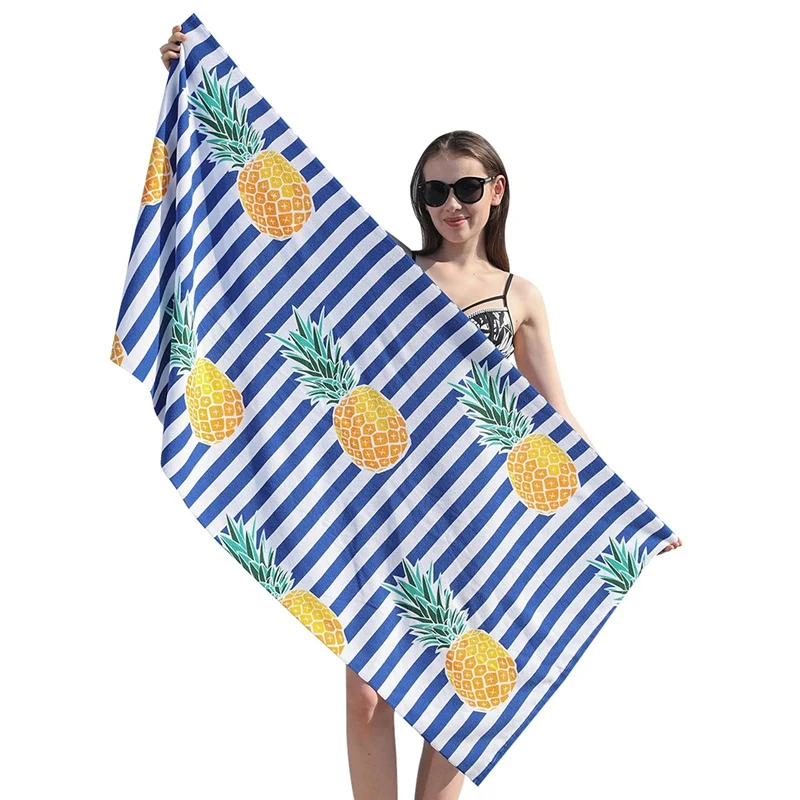 

Beach Towel Oversized Ultra Soft Microfiber Personalized Super Absorbent Quick Dry Pool Beach Towel For Adults Kids