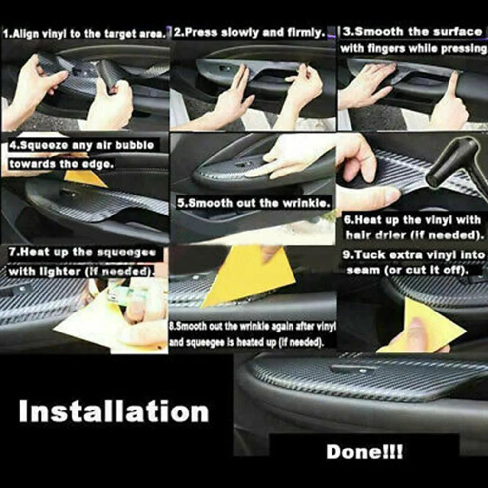 

5D Interior Glossy Carbon Fiber Wrap Trim Decal For BMW 3 Series E90 2005-2012 Car Accessories Wholesale Quick Delivery