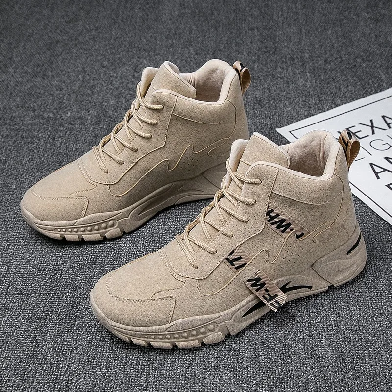 Высокая парусиновая обувь кроссовки мужская повседневная для бега спортивная