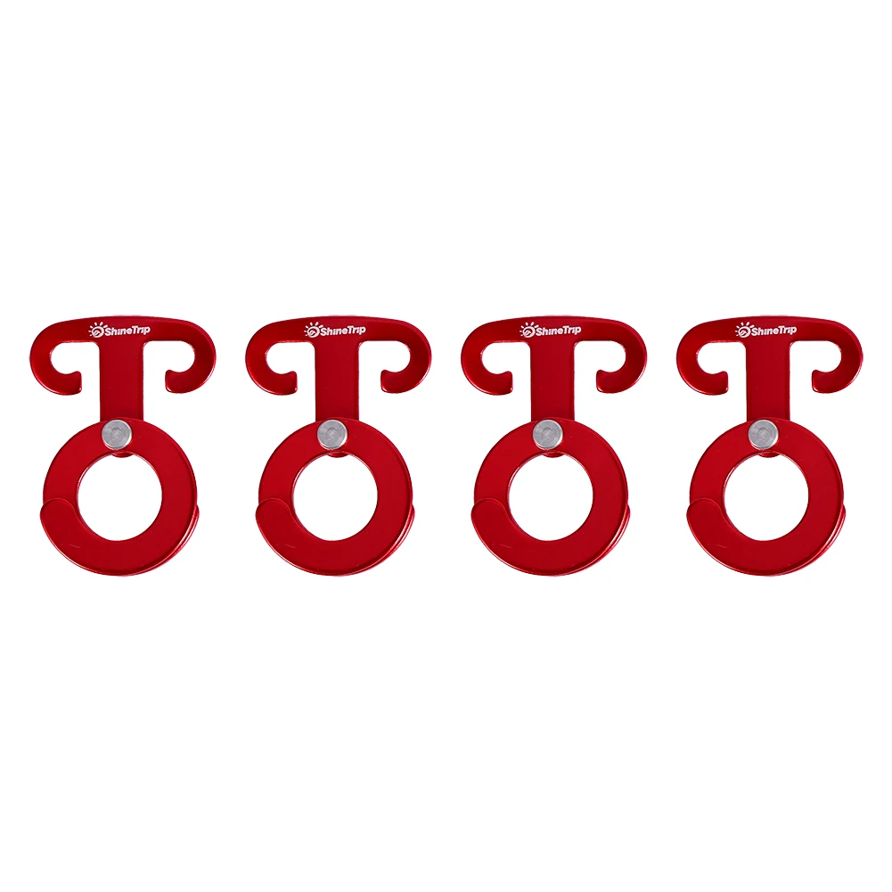 

4pcs Aluminium Alloy Durable Self-locking Carabiner Practical Accessory For Camping(red)tent4pcs