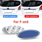 Наклейки с логотипом для передней и задней панели автомобиля, 14,5 х6 см, значок на решетку багажника для Ford Focus F150, Fusion, Mustang, Kuga Mk2, Mk7, автомобильные аксессуары