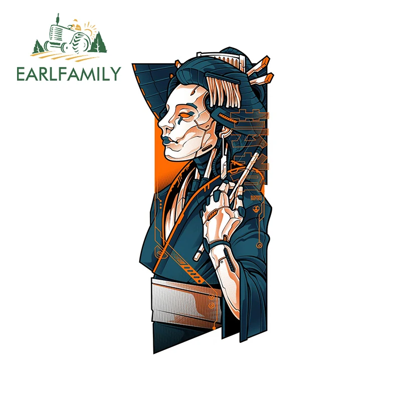 EARLFAMILY 13 см x 6 3 японские наклейки для автомобиля с роботом Самураем воином JDM на