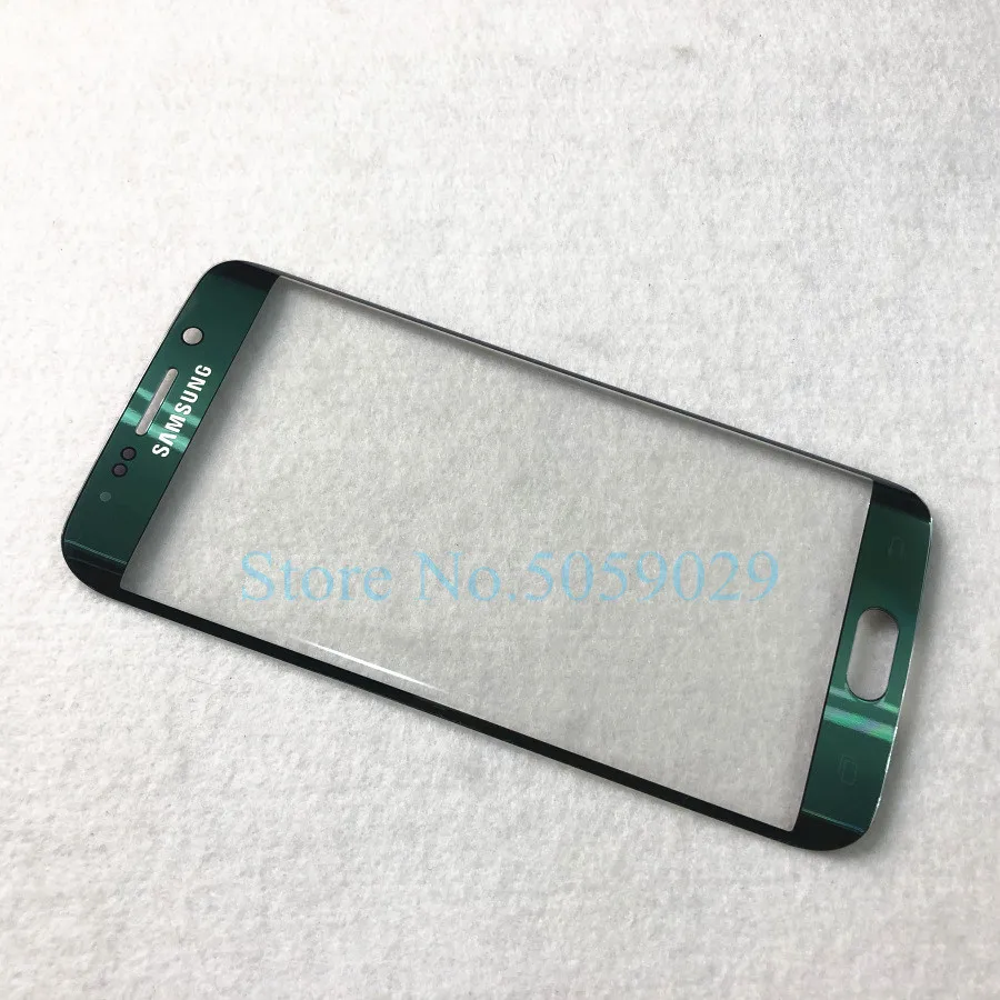 Для Samsung Galaxy S6 Edge G925 G925F ЖК-дисплей внешняя Сенсорная панель Замена стеклянного экрана передняя стеклянная линза+ наклейка