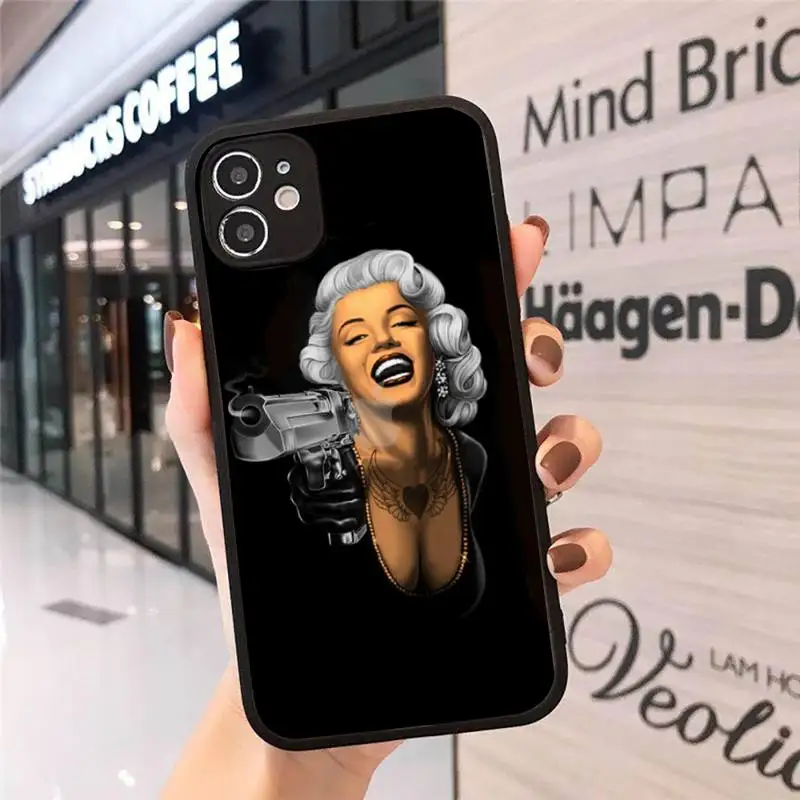 

Marilyn Monroe Phone Cases Matte Transparent for iPhone 7 8 11 12 s mini pro X XS XR MAX Plus cover funda