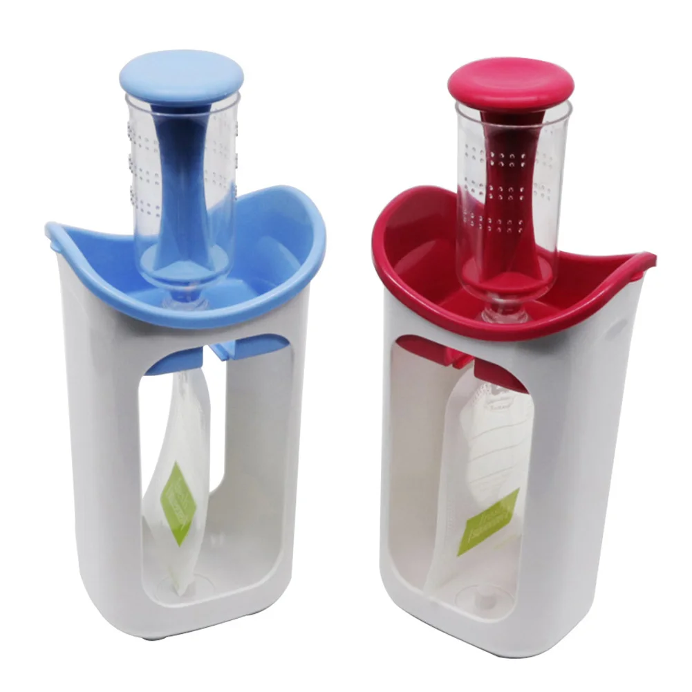 

Manual Fruit Juice Healthy Mill Homemade Infant Freezer Storage With Reusable Pouch Squeeze Station Baby Food Maker Feeding