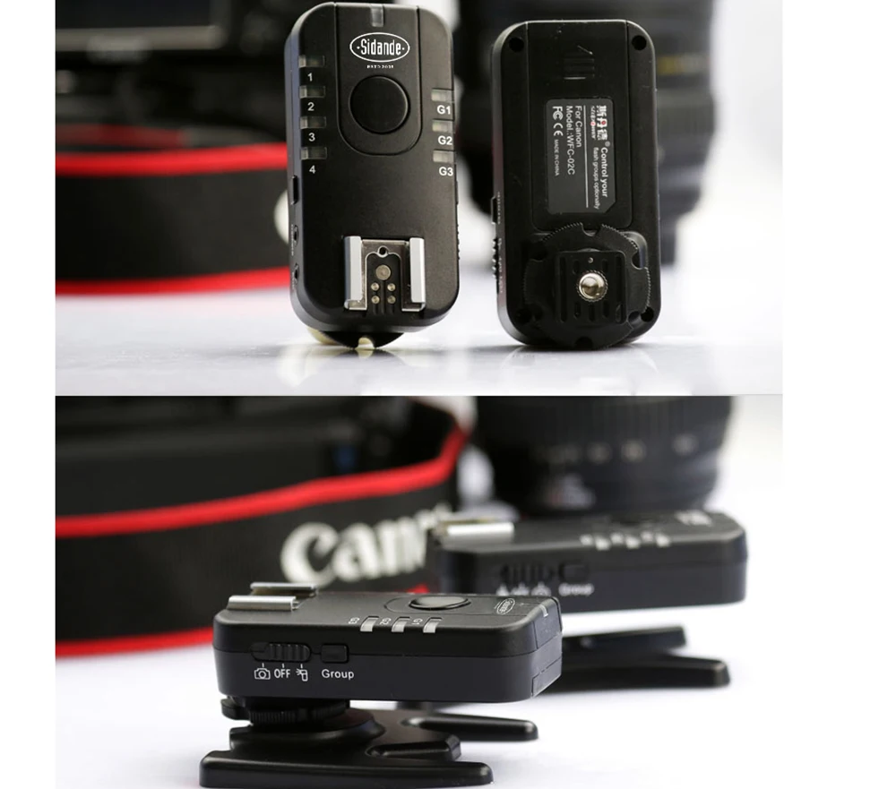 Беспроводной триггер для вспышки Sidande 2 4 ГГц Canon 5D3 60D 70D 600D 700D 100D EOS DSLR Nikon D600 D610 D800 D3100