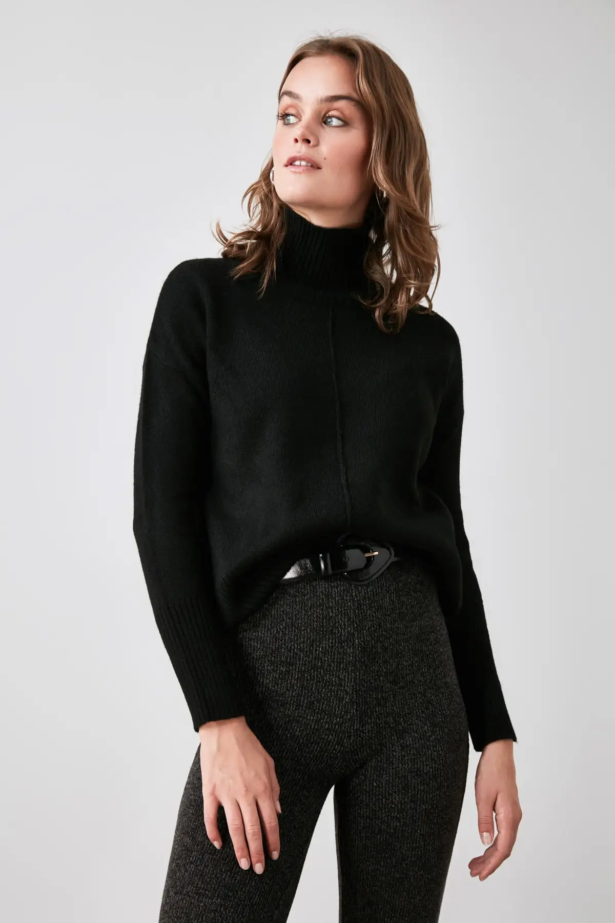 

Trendyol Upright Collar Knitwear Sweater TWOAW21KZ2206