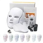 Маска светодиодсветильник для лица, 7 цветов, против морщин и прыщей