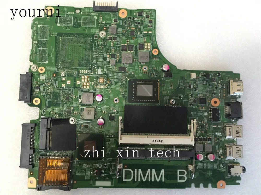 Yourui для Dell 14R 3421 Материнская плата ноутбука 12204-1 ПРБ: 5J8Y4 REV :A00 с i3-3217u Процессор DDR3