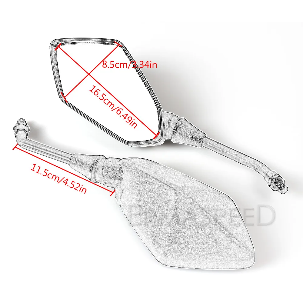Универсальные зеркала заднего вида для мотоциклов 8 мм 10 из углеродного волокна