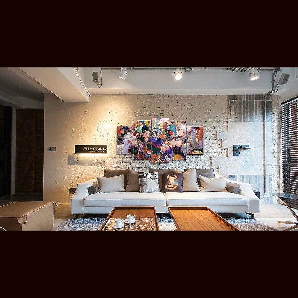 

Hd Home Decorative Canvas Paintings 5 Pieces Game Character Pictures Sexy Girl Wall Art Printed Modular Poster For Living Room
