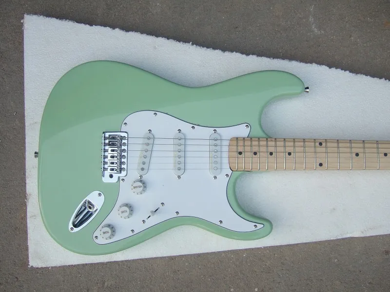 Гриф из клена светло-зеленого ST с подписью 6 струн хромированное оборудование для