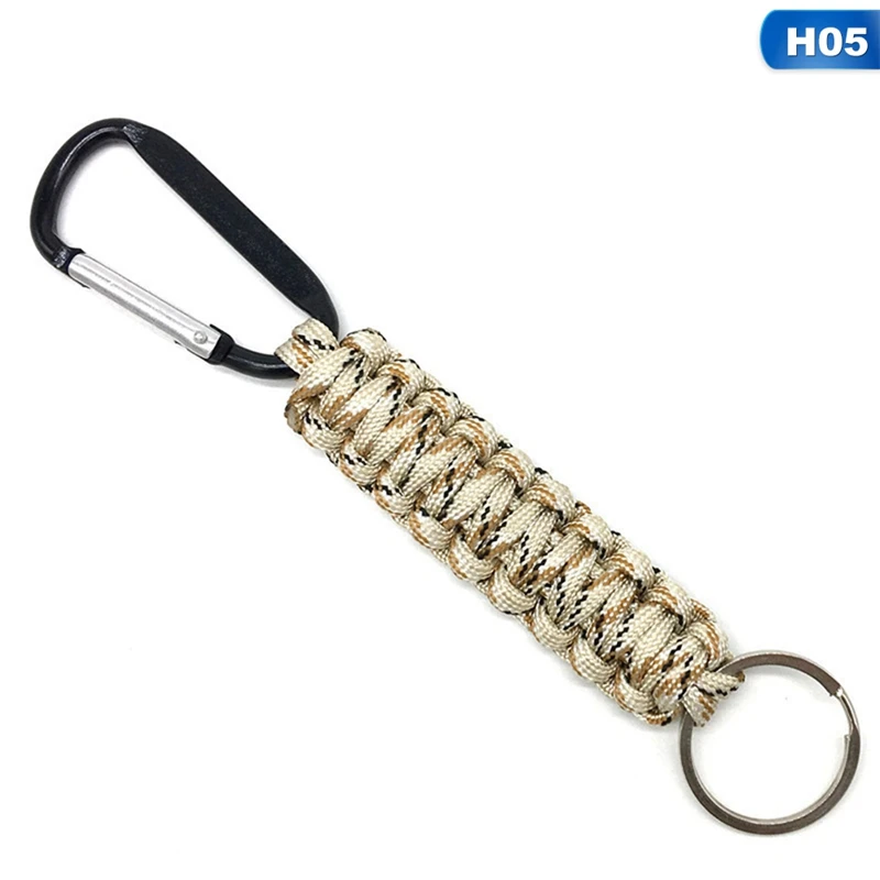 

Outdoor Survival Kit Cable Keychain Military Emergency Rope Carabiner For Fishing Lanyard Boating Rock Climbing Accessories