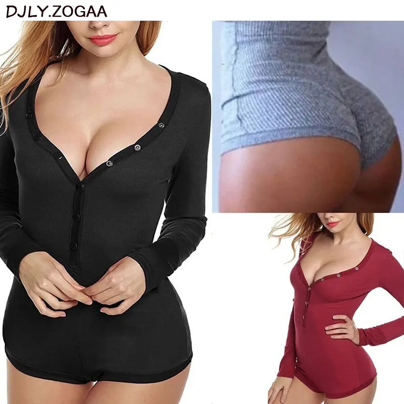 Женские Сексуальные облегающие комбинезоны с глубоким v-образным вырезом и