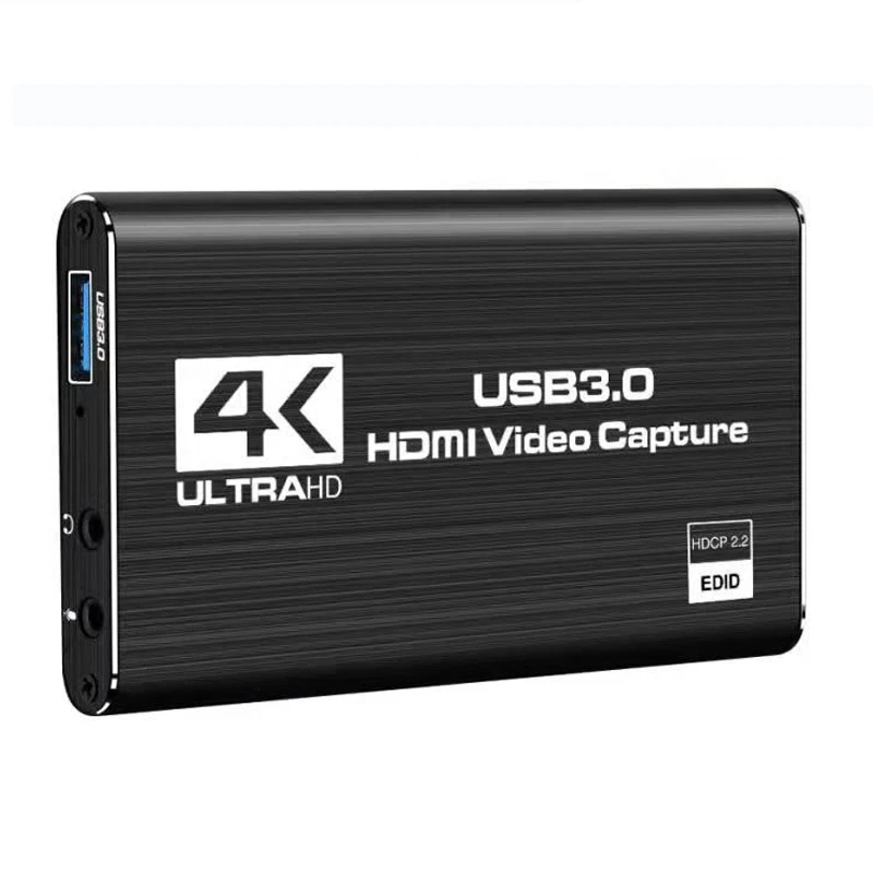 

Карта видеозахвата AIXXCO USB3.0 HDMI 4K 60 Гц, плата для захвата видео с HDMI на USB, ключ для игр, потоковой прямой трансляции с микровходом