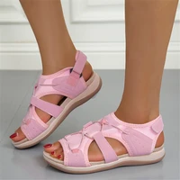 summer new style plus size womens sandals retro slope with casual womens shoes fashion breathable platform sandals women slides