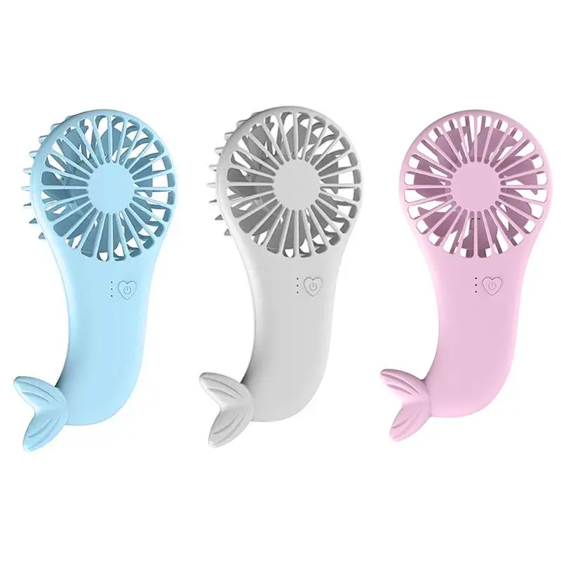 

Cute Cartoon Fish Mini Handheld Fan Silent Summer Cooling Fan USB Rechargeable