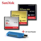 Карта памяти CF SanDisk, карта памяти CF extreme PRO, 16 ГБ, 32 ГБ, 64 ГБ, 128 ГБ, высокоскоростная Компактная флеш-карта для DSLR и HD-видеокамер