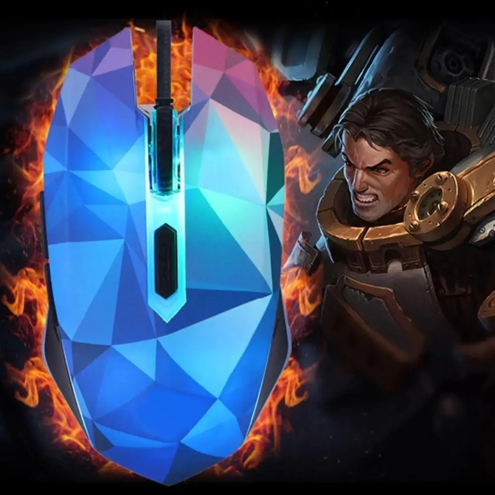 6 кнопок 3200 точек/дюйм Регулируемый проводной светодиодный компьютерный кабель