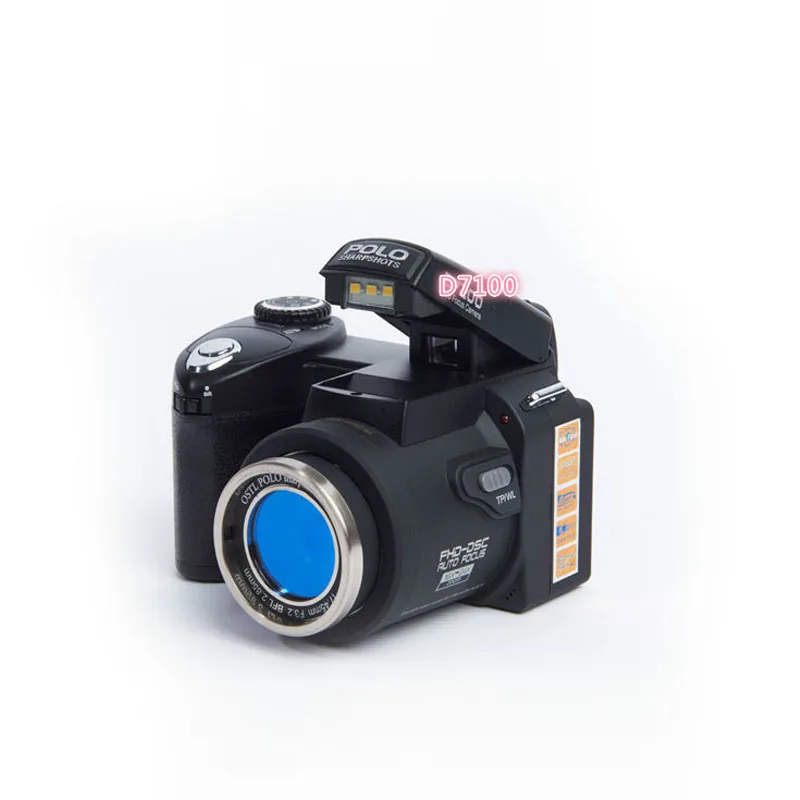 POLO D7100 Digital Camera 33MP DSLR Half-Professional 24x Telephoto Wide Angle Lens sets 8X Zoom Cameras Focus | Электроника