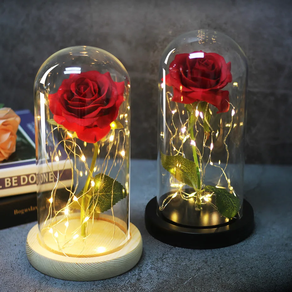 2019 светодиодный светильник в виде Розы красавицы и чудовища белый цветок