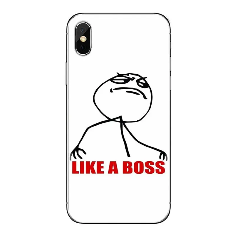 Прозрачные чехлы из ТПУ для huawei Honor 7X V10 6C V9 6A Play 9 mate 10 Pro Y7 Y5 P8 P10 Lite Plus GR5 2017 Rage Comics Face