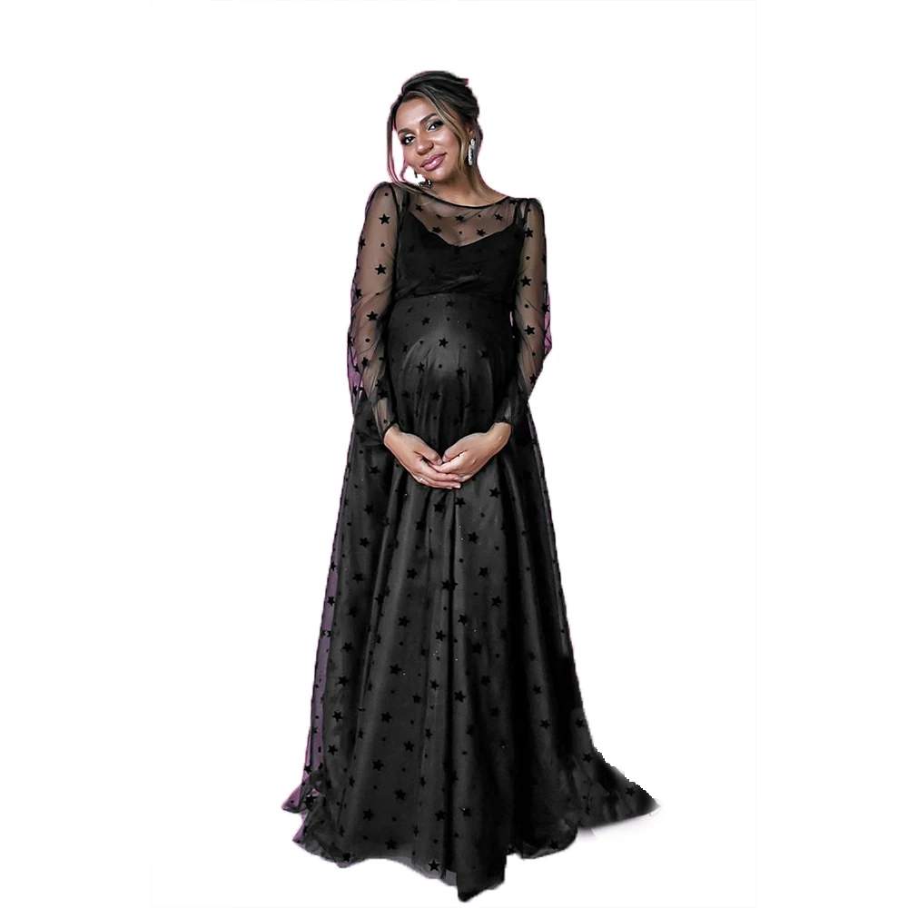 

Распродажа кружевное длинное платье макси с длинным рукавом для беременных фотографий платья для фотосессии D30