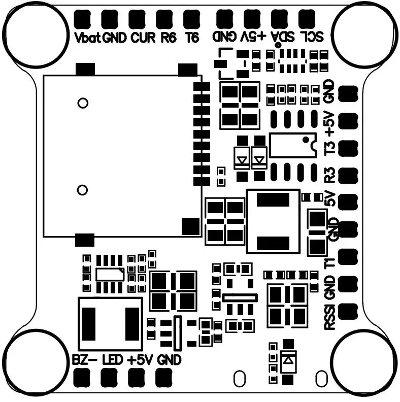 Контроллер полета JHEMCU F4 Betaflight 5V 8V 3A BEC Встроенный OSD FC для FPV RC Racing Drone|Детали и